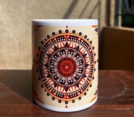 Tribal Sunburst Mandala Design Mug