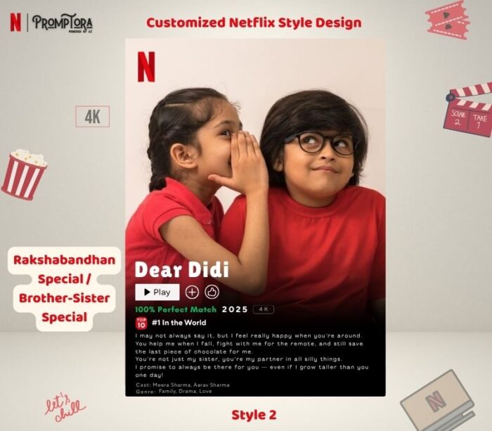 Netflix Style Customizable Photo Frame - Style 2 - Image 5
