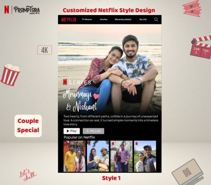 Netflix Style Customizable Photo Frame - Style 1 - Image 2