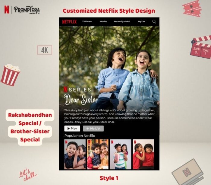 Netflix Style Customizable Photo Frame - Style 1 - Image 5