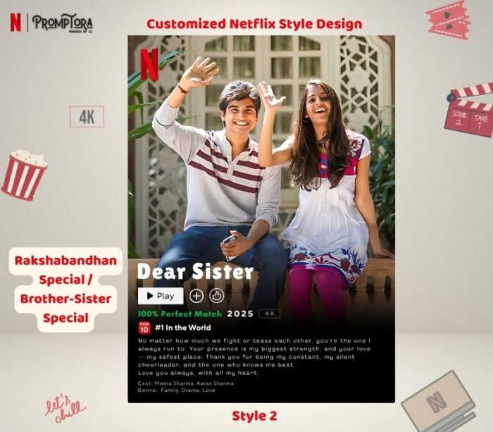 Netflix Style Customizable Photo Frame - Style 2 - Image 4
