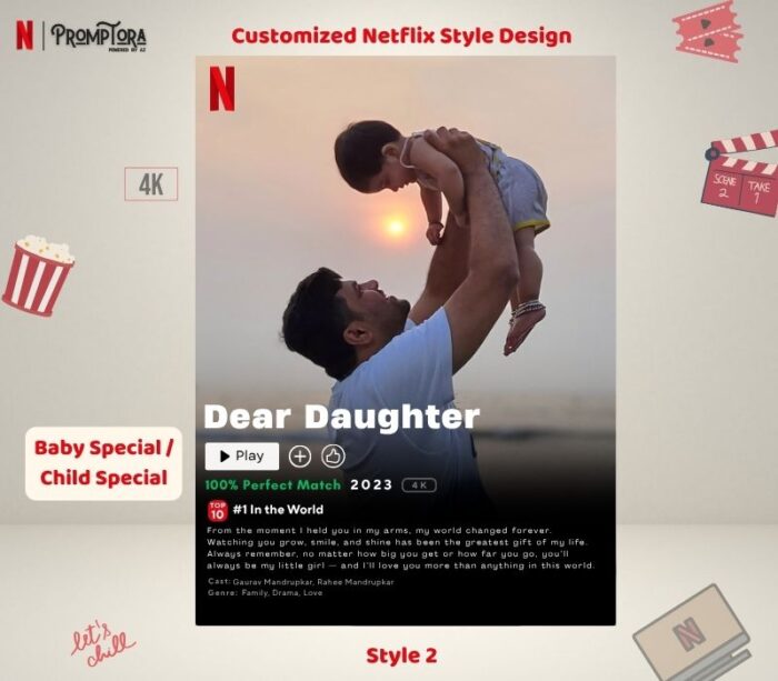 Netflix Style Customizable Photo Frame - Style 2 - Image 3